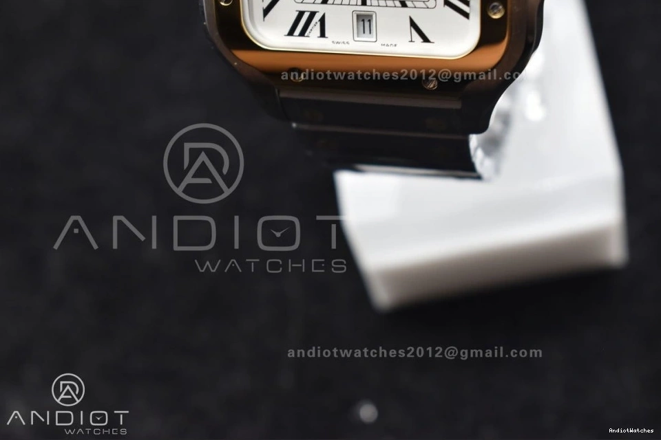 YG SS Bracelet Contemporary 1:1 de YG MIYOTA 1053 Best 40mm BVF on Cartier Santos Edition SS V 9015 White Dial SmartLinks 0509
